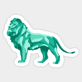 Chicago Lion Art Institute Statue Sticker